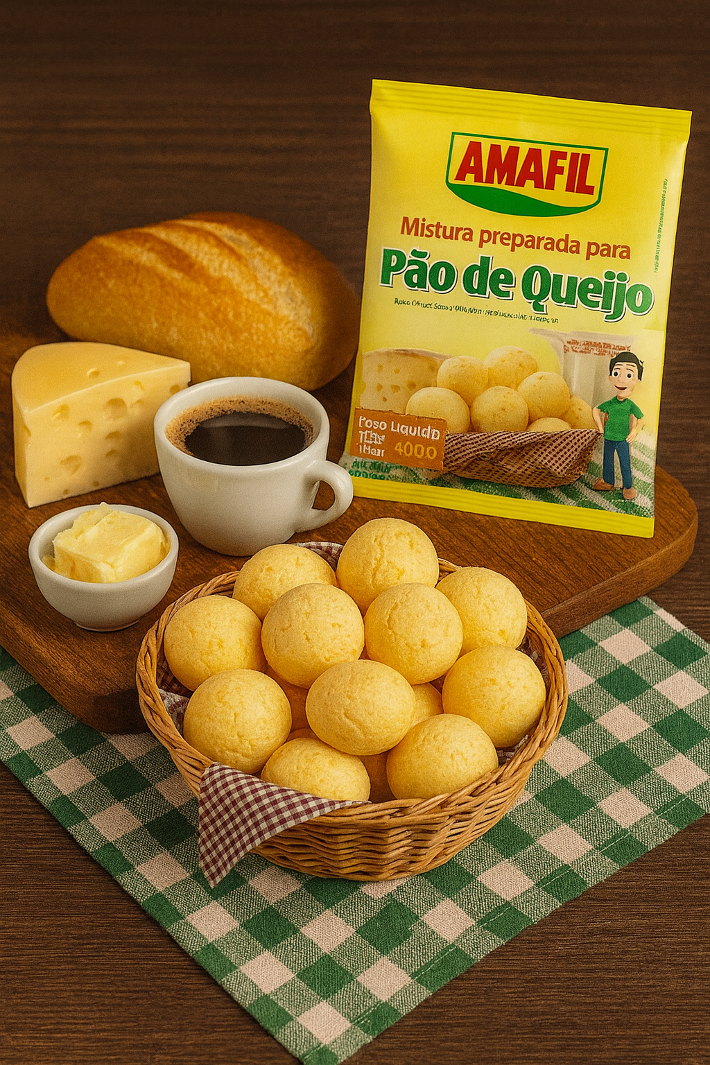 Combo com 5 unidades- Mistura de pão de queijo Amafil 500g
