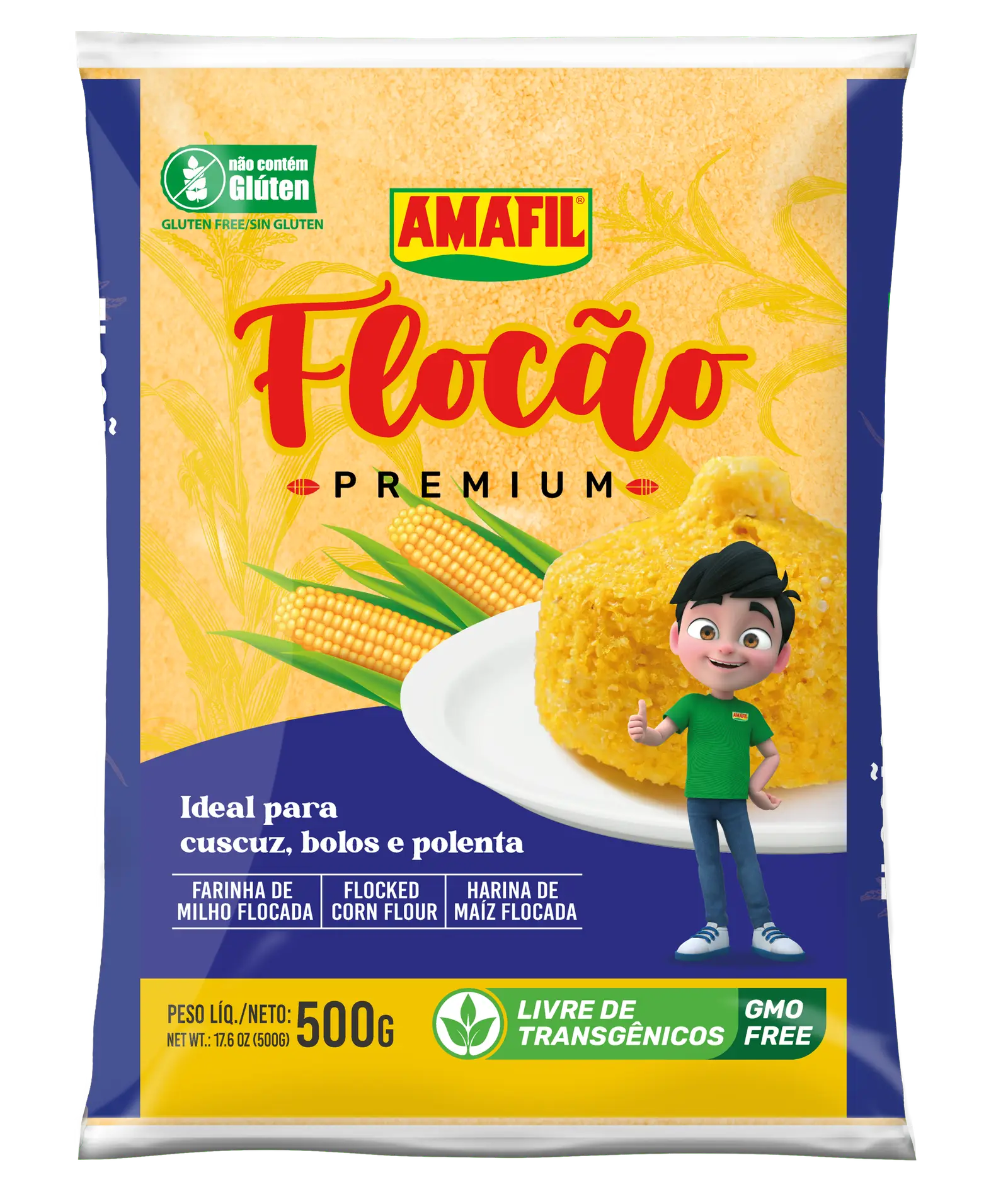 Combo 10 unidades de Flocão Premium Amafil 500g