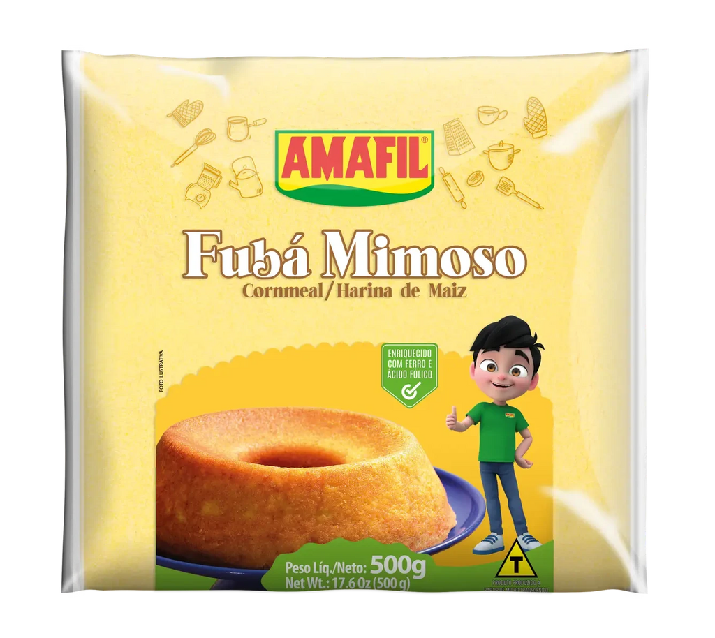 Combo 5 unidades Fubá Mimoso Amafil 500g